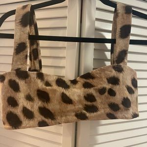 Weworewhat Leopard Print Sports Bra